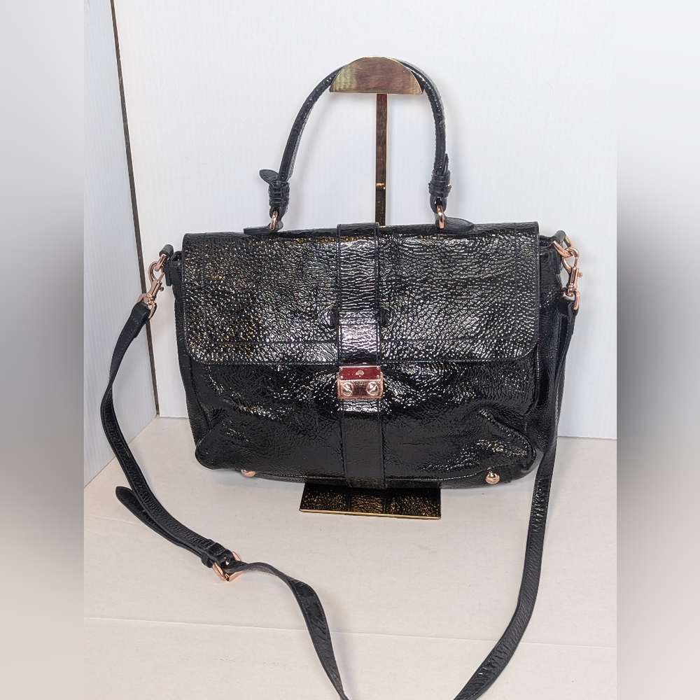 Mulberry Harriet soft patent leather crossbody handbag